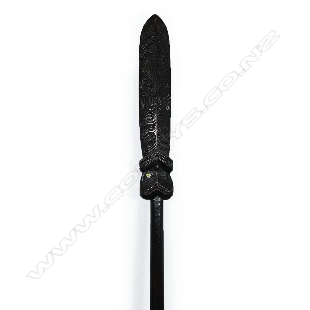 An early/mid 20thC carved Māori taiaha, Image 1++